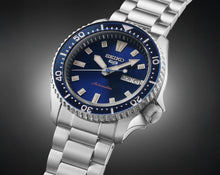 Load image into Gallery viewer, Seiko 5 Sports SKX Automatic Blue Dial Silver Steel Strap Watch for Men - SRPL83K1
