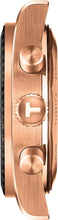 Load image into Gallery viewer, Tissot PRS 516 Chronograph Black Dial Rose Gold Steel Strap Watch for Men - T149.417.33.051.00