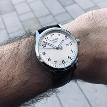 Load image into Gallery viewer, Tissot T-Sport Gent XL Silver Dial Brown Leather Strap Watch for Men - T116.410.16.037.00