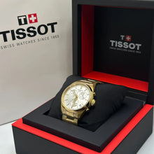Load image into Gallery viewer, Tissot PR 100 Chronograph White Dial Gold Steel Strap Watch for Men - T150.417.33.031.00