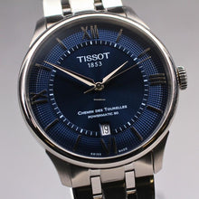 Load image into Gallery viewer, Tissot Chemin Des Tourelles Powermatic 80 Blue Dial Silver Steel Strap Watch for Men - T139.407.11.048.00