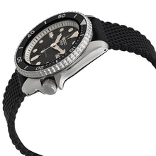 Load image into Gallery viewer, Seiko 5 Sports SKX Automatic Black Dial Black Silicone Strap Watch for Men - SRPD73K2