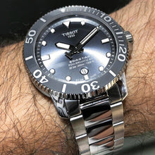 Load image into Gallery viewer, Tissot Seastar 1000 Powermatic 80 Grey Dial Silver Steel Strap Watch for Men - T120.407.11.081.01