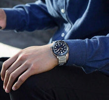 Load image into Gallery viewer, Seiko 5 Sports Automatic Blue Dial Silver Steel Strap Watch for Men - SRPC63J1