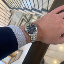Load image into Gallery viewer, Seiko 5 Sports SNXS Automatic Blue Dial Silver Steel Strap Watch for Men - SRPK87K1