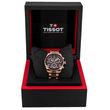 Load image into Gallery viewer, Tissot PRS 516 Chronograph Black Dial Rose Gold Steel Strap Watch for Men - T149.417.33.051.00