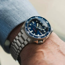 Load image into Gallery viewer, Seiko 5 Sports SKX Automatic Blue Dial Silver Steel Strap Watch for Men - SRPL83K1
