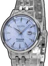 Load image into Gallery viewer, Seiko Presage Cocktail Time Automatic Skydiving Diamonds Blue Dial Silver Steel Strap Watch for Women - SRE007J1