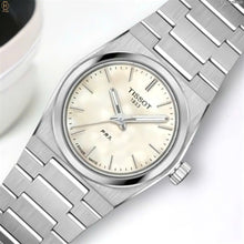 Load image into Gallery viewer, Tissot PRX Quartz Mother of Pearl Dial Silver Steel Strap Watch for Women - T137.010.11.111.00