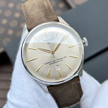 Load image into Gallery viewer, Tissot Chemin des Tourelles Automatic Powermatic 80 Ivory Dial Green Leather Strap Watch for Men - T139.407.16.261.00