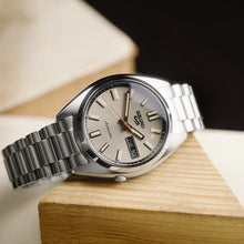 Load image into Gallery viewer, Seiko 5 Sports SNXS Series Automatic Beige Dial Silver Steel Strap Watch for Men - SRPK91K1