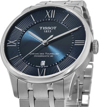 Load image into Gallery viewer, Tissot Chemin Des Tourelles Powermatic 80 Blue Dial Silver Steel Strap Watch for Men - T139.407.11.048.00
