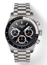 Load image into Gallery viewer, Tissot PR516 Chronograph Black Dial Silver Steel Strap Watch for Men - T149.417.11.051.00