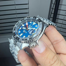 Load image into Gallery viewer, Seiko 5 Sports SKX Racers Heritage Velocity Blue Dial Silver Steel Strap Watch for Men - SSK045K1