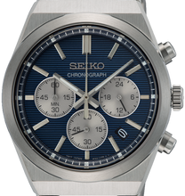 Load image into Gallery viewer, Seiko Conceptual Chronograph Blue Dial Silver Steel Strap Watch for Men- SSB453P1