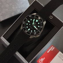 Load image into Gallery viewer, Seiko 5 Sports SKX Series Automatic Black Dial Black Silicone Strap Watch for Men - SRPD65K2
