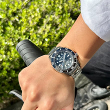 Load image into Gallery viewer, Seiko Prospex Diver Scuba Automatic Blue Dial Silver Steel Strap Watch for Men - SBEJ021