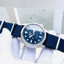 Load image into Gallery viewer, Seiko 5 Sports Automatic Blue Dial Blue Nylon Strap Watch for Men - SRPE63K1