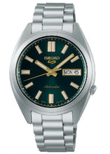 Load image into Gallery viewer, Seiko 5 Sports Automatic Green Dial Silver Steel Strap Watch for Men - SRPL57K1