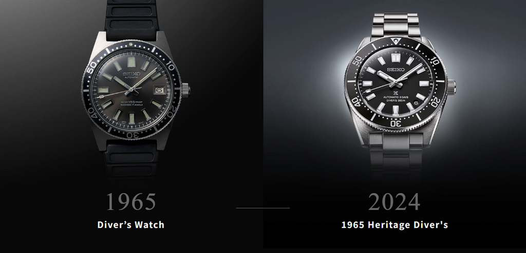 Seiko Prospex 1965 Heritage Divers Automatic Black Dial Silver Steel Strap Watch for Men - SPB453J1