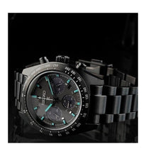 Load image into Gallery viewer, Seiko Prospex Speedtimer The Black Series Limited Edition Black Dial Black Steel Strap Watch for Men - SSC917