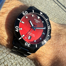 Load image into Gallery viewer, Tissot Seastar 1000 Red Dial Black Steel Strap Watch for Men - T120.410.33.421.00