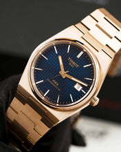 Load image into Gallery viewer, Tissot PRX Powermatic 80 Blue Dial Rose Gold Steel Strap Watch for Men - T137.407.33.041.00