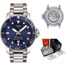 Load image into Gallery viewer, Tissot Seastar 1000 Powermatic 80 Blue Dial Silver Steel Strap Watch for Men - T120.407.11.041.03