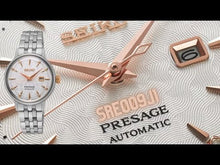 Load image into Gallery viewer, Seiko Presage Cocktail Time Skydiving Automatic Diamonds Mother of Pearl Dial Silver Steel Strap Watch for Women - SRE009J1