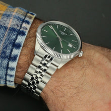 Load image into Gallery viewer, Tissot Ballade Quartz Green Dial Silver Steel Strap Watch for Men - T156.410.11.091.00