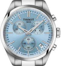 Load image into Gallery viewer, Tissot PR 100 Chronograph Light Blue Dial Silver Steel Strap Watch for Men - T150.417.11.351.00