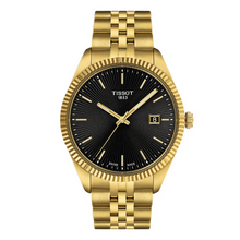 Load image into Gallery viewer, Tissot Ballade Quartz Black Dial Gold Steel Strap Watch for Men - T156.410.33.051.00