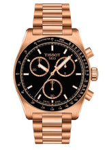 Load image into Gallery viewer, Tissot PRS 516 Chronograph Black Dial Rose Gold Steel Strap Watch for Men - T149.417.33.051.00