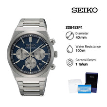 Load image into Gallery viewer, Seiko Conceptual Chronograph Blue Dial Silver Steel Strap Watch for Men- SSB453P1