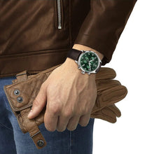 Load image into Gallery viewer, Tissot Chrono XL Classic Green Dial Brown Leather Strap Watch for Men - T116.617.16.092.00