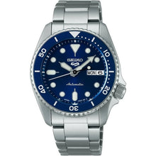 Load image into Gallery viewer, Seiko 5 Sports SKX Street Denim Blue Dial Silver Steel Strap Watch for Men - SRPL77K1