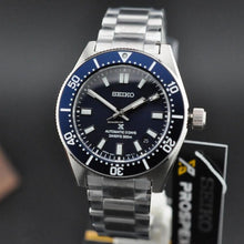 Load image into Gallery viewer, Seiko Prospex 1965 Heritage Diver’s Automatic Blue Dial Silver Steel Strap Watch for Men - SPB451J1