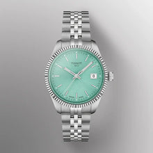 Load image into Gallery viewer, Tissot Ballade Quartz Green Dial Silver Steel Strap Watch for Women - T156.210.11.091.00