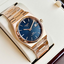 Load image into Gallery viewer, Tissot PRX Powermatic 80 Blue Dial Rose Gold Steel Strap Watch for Men - T137.407.33.041.00