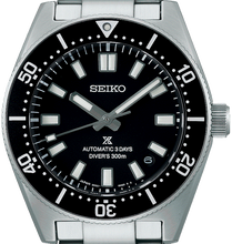 Load image into Gallery viewer, Seiko Prospex 1965 Heritage Divers Automatic Black Dial Silver Steel Strap Watch for Men - SPB453J1