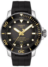 Load image into Gallery viewer, Tissot Seastar 2000 Professional Powermatic 80 Black Dial Black Rubber Strap Watch for Men - T120.607.17.441.01