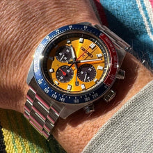 Load image into Gallery viewer, Seiko Prospex Solar Chronograph 1969 Re-interpretation Orange Dial Silver Steel Strap Watch for Men - SSC947