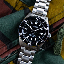 Load image into Gallery viewer, Seiko Prospex 1965 Heritage Divers Automatic Black Dial Silver Steel Strap Watch for Men - SPB453J1
