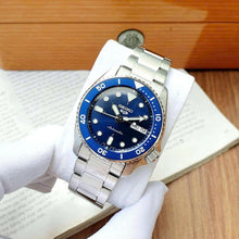 Load image into Gallery viewer, Seiko 5 Sports SKX Street Denim Blue Dial Silver Steel Strap Watch for Men - SRPL77K1