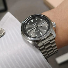 Load image into Gallery viewer, Seiko 5 Sports Automatic Grey Dial Silver Steel Strap Watch for Men - SRPE51K1