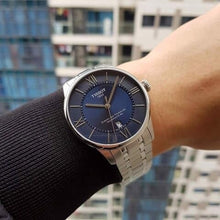 Load image into Gallery viewer, Tissot Chemin Des Tourelles Powermatic 80 Blue Dial Silver Steel Strap Watch for Men - T139.407.11.048.00