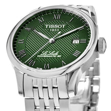 Load image into Gallery viewer, Tissot Le Locle Powermatic 80 Automatic Green Dial Silver Steel Strap Watch for Men - T006.407.11.093.00