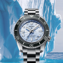 Load image into Gallery viewer, Seiko Prospex 1968 Heritage Diver's GMT 60th Anniversary White Dial Silver Steel Strap Watch for Men - SPB519J1