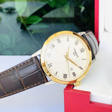 Load image into Gallery viewer, Tissot Classic Dream Ivory Dial Brown Leather Strap Watch for Men - T129.410.26.263.00