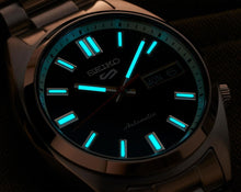 Load image into Gallery viewer, Seiko 5 Sports SNXS Automatic Blue Dial Silver Steel Strap Watch for Men - SRPK87K1